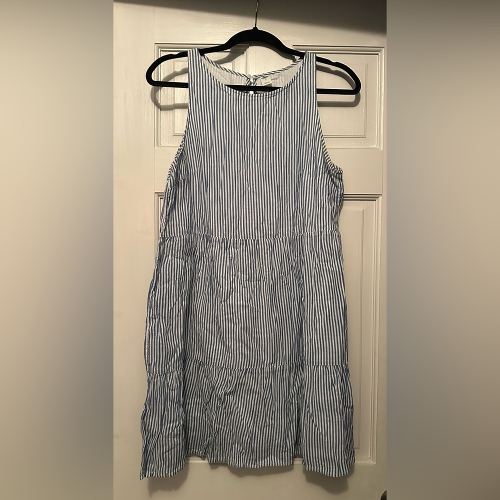 Old Navy Blue and White Striped Dress